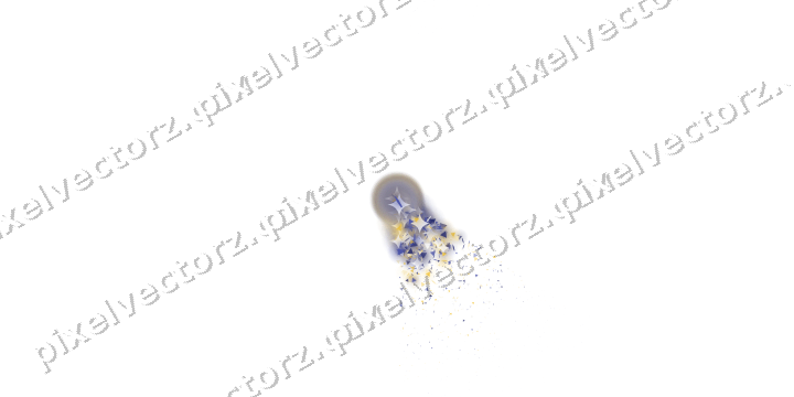 Nahtloser Glitzerfächer in Dunkelblau auf transparentem Grund