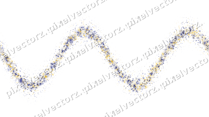 Nahtlose Glitzerwelle aus Tropfen und Rauten auf transparentem Grund