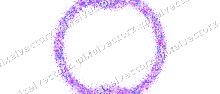 Nahtloser Glitzerkranz in Violett und Blau auf transparentem Grund