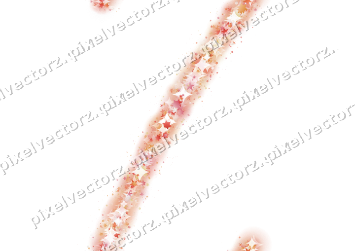 Nahtloser Glitzerbogen aus Sternen in Rot auf transparentem Grund