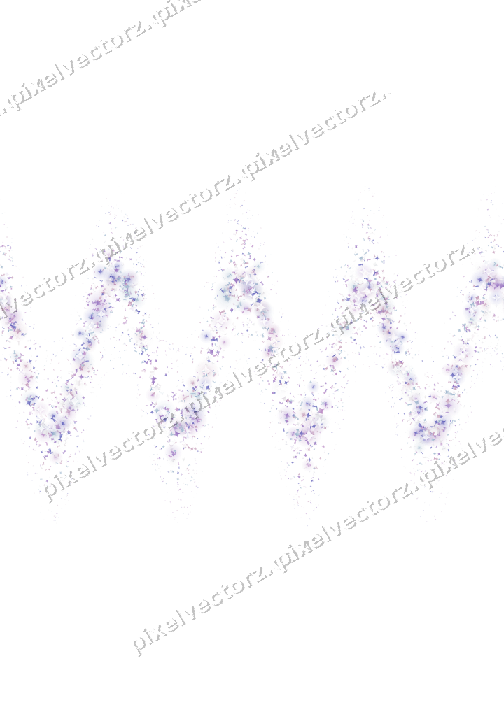 Nahtlose Glitzerwelle in Violett und Blau auf transparentem Grund
