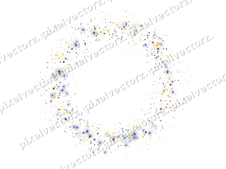 Nahtloser Glitzerkranz aus Funken auf transparentem Grund