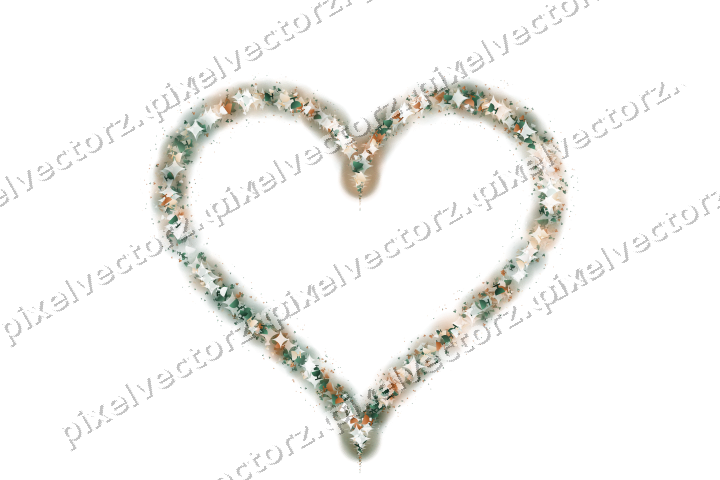 Nahtloses Glitzerherz aus Sektschalen auf transparentem Grund