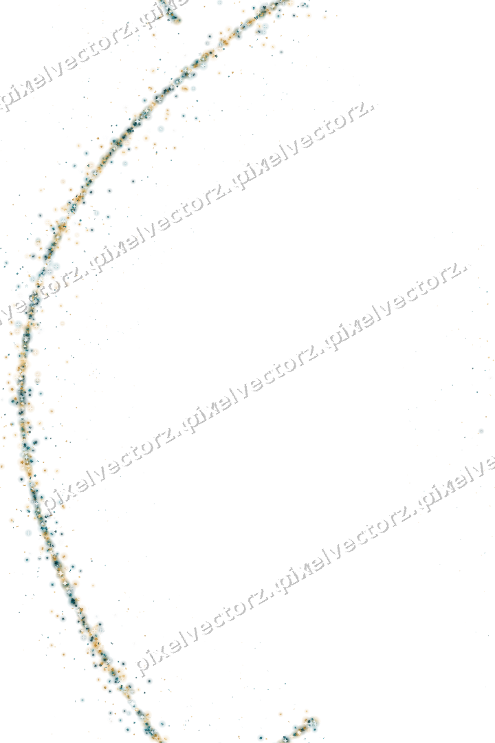 Nahtloser Glitzerbogen in Bernstein auf transparentem Grund