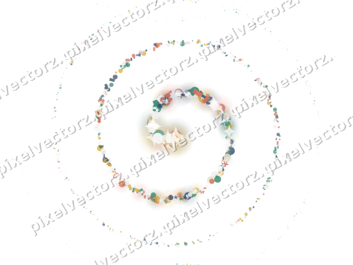 Nahtlose Glitzerspirale in Bernstein und Grün auf transparentem Grund