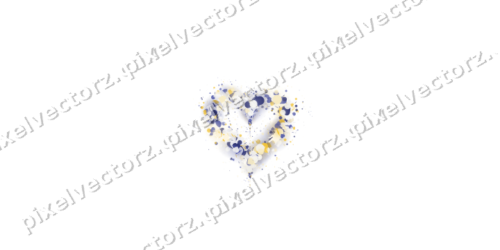 Nahtloses Glitzerherz aus Herzen und Punkten auf transparentem Grund