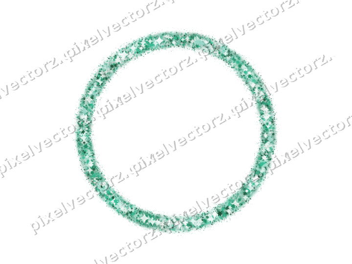 Nahtloser Glitzerkranz aus Sternen auf transparentem Grund