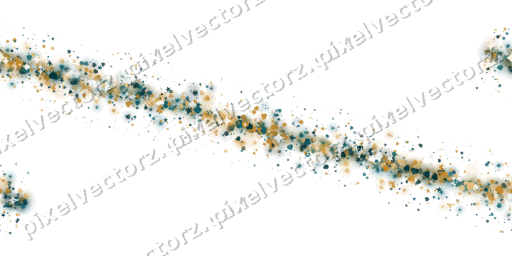 Nahtloses Glitzerband aus Sternen und Herzen auf transparentem Grund