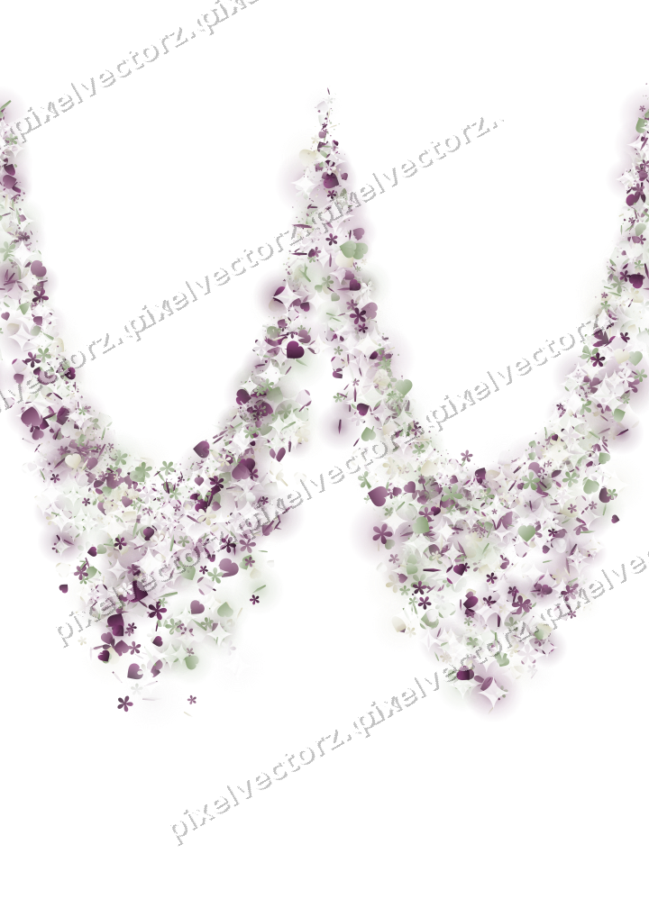 Nahtlose Glitzergirlande aus Herzen und Blüten auf transparentem Grund