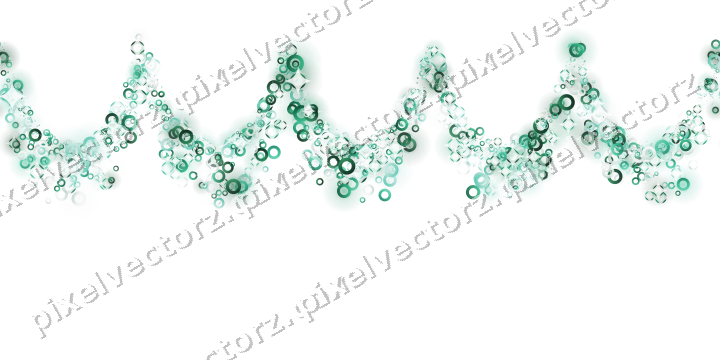 Nahtlose Glitzergirlande aus Ringen auf transparentem Grund