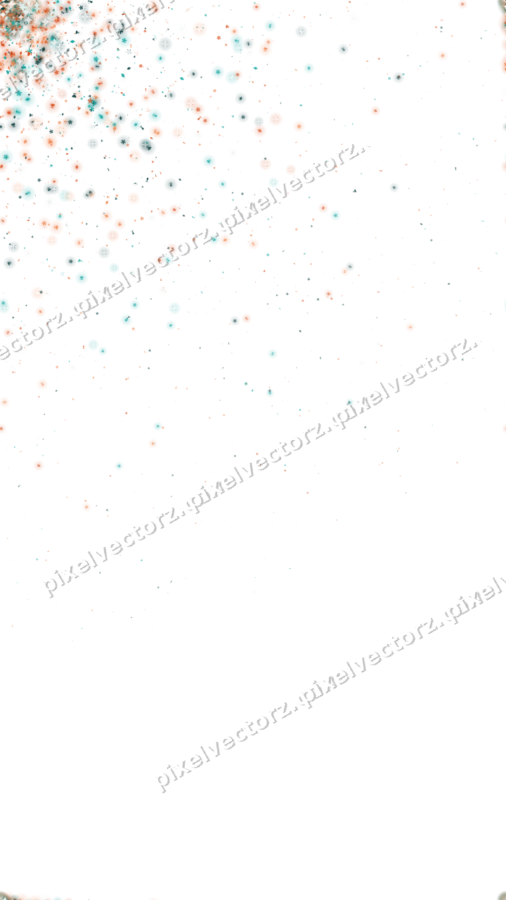 Nahtloser Glitzerfächer in Orange und Petrol auf transparentem Grund