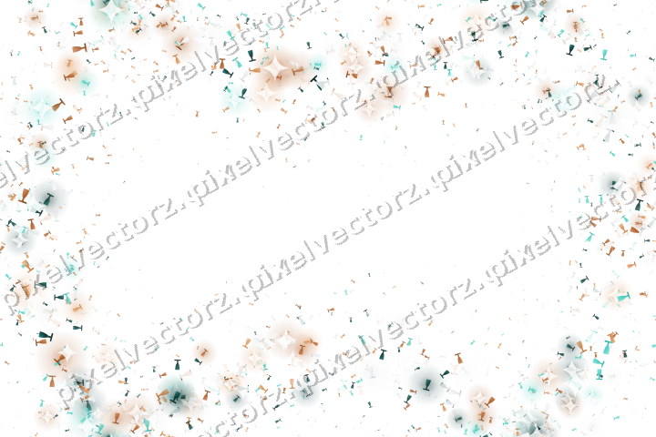Nahtloser Glitzerkranz aus Sektgläsern auf transparentem Grund