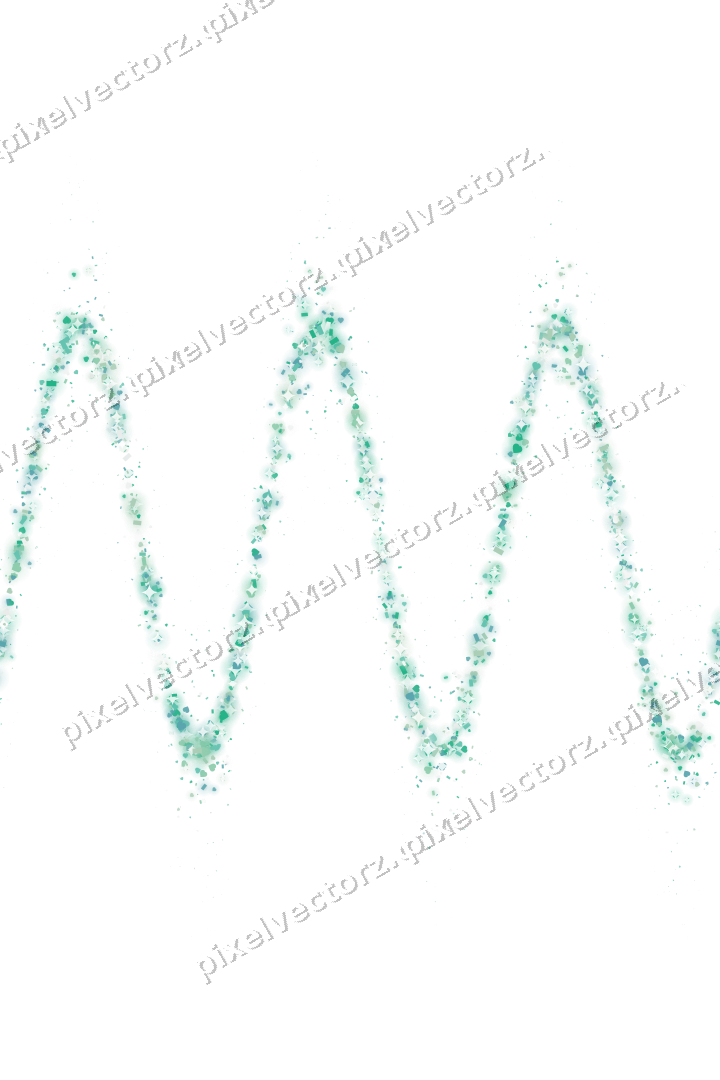 Nahtlose Glitzerwelle aus Herzen und Konfetti auf transparentem Grund
