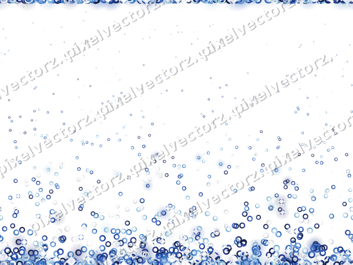 Nahtloser Glitzeraufstieg aus Ringen in Blau auf transparentem Grund
