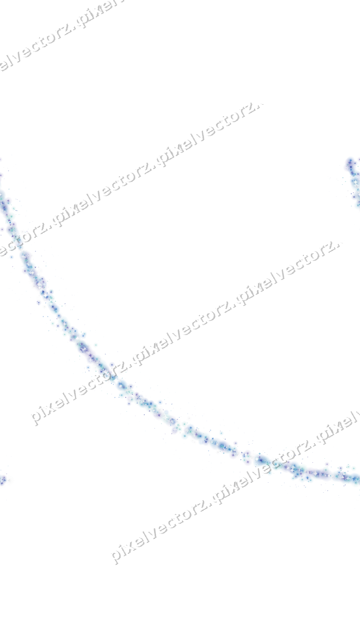 Nahtloser Glitzerbogen aus Sternen in Blau auf transparentem Grund