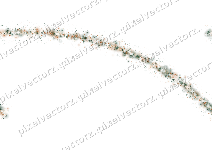 Nahtloser Glitzerbogen aus Sternen und Funken auf transparentem Grund