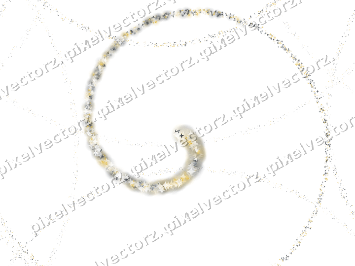 Nahtlose Glitzerspirale in Bernstein und Grau auf transparentem Grund