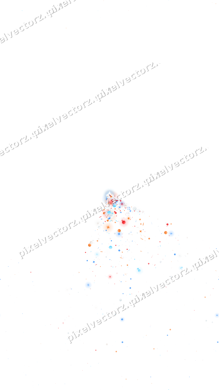 Nahtloser Glitzerfächer aus Funken und Punkten auf transparentem Grund