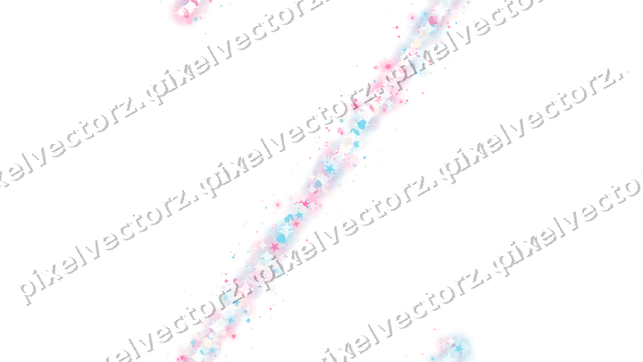 Nahtloses Glitzerband aus Sternen und Herzen auf transparentem Grund