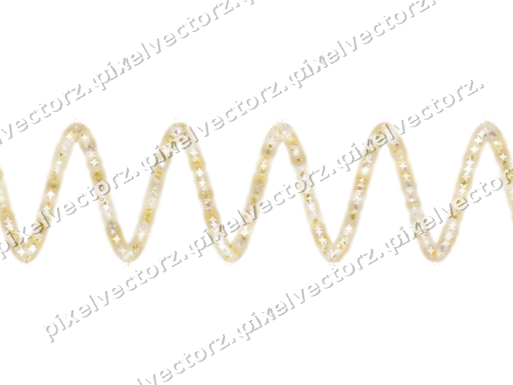 Nahtlose Glitzerwelle in Bernstein auf transparentem Grund