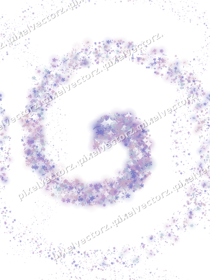 Nahtlose Glitzerspirale in Violett und Blau auf transparentem Grund