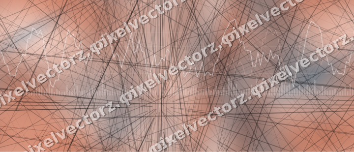 Nahtloser Pastell Diagramm Hintergrund in Orange und Türkis
