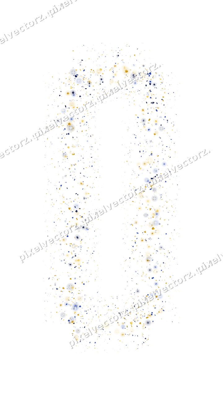 Nahtloser Glitzerrahmen in Bernstein und Blau auf transparentem Grund