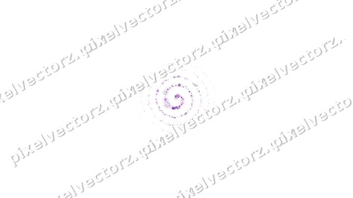 Nahtlose Glitzerspirale in Violett auf transparentem Grund
