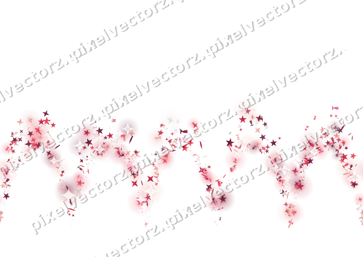 Nahtlose Glitzergirlande in Rosa und Rot auf transparentem Grund