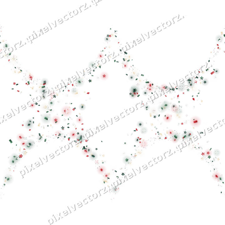 Nahtlose Glitzergirlande aus Blüten und Rauten auf transparentem Grund