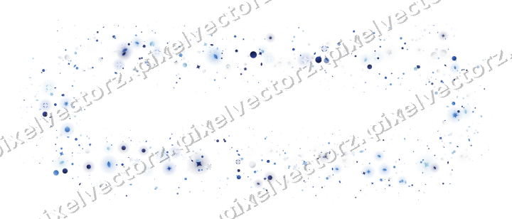 Nahtloser Glitzerrahmen aus Sternen und Funken auf transparentem Grund