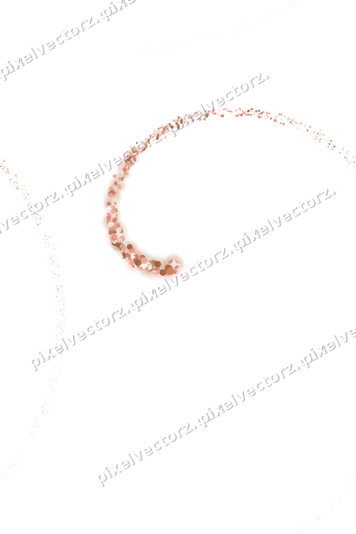 Nahtlose Glitzerspirale aus Punkten und Rauten auf transparentem Grund