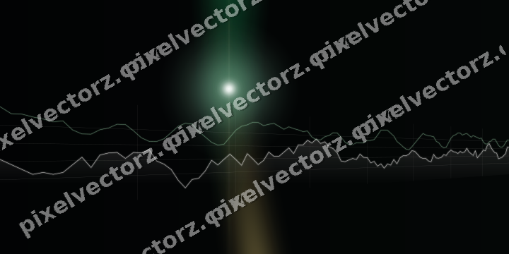 Leuchtender Neon Diagramm Hintergrund in Grün und Bernstein