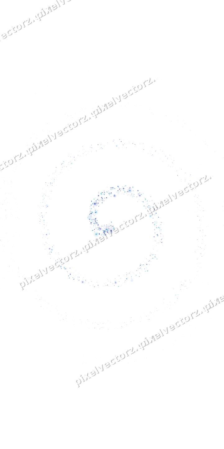 Nahtlose Glitzerspirale aus Sternen und Blüten auf transparentem Grund