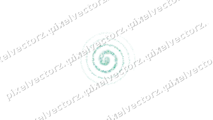 Nahtlose Glitzerspirale in Grün und Petrol auf transparentem Grund