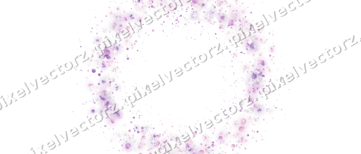 Nahtloser Glitzerkranz in Magenta und Violett auf transparentem Grund