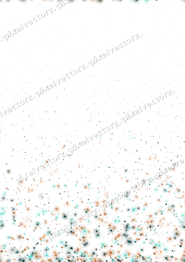Nahtloser Glitzeraufstieg in Orange und Petrol auf transparentem Grund