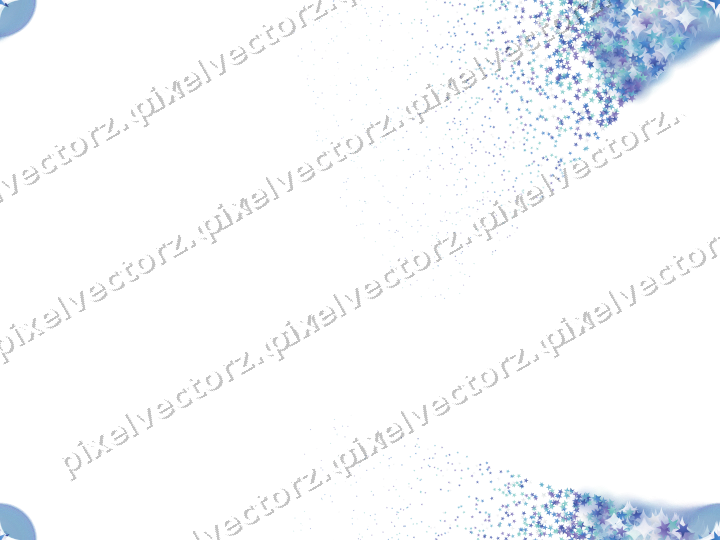 Nahtloser Glitzerfächer aus Sternen in Blau auf transparentem Grund
