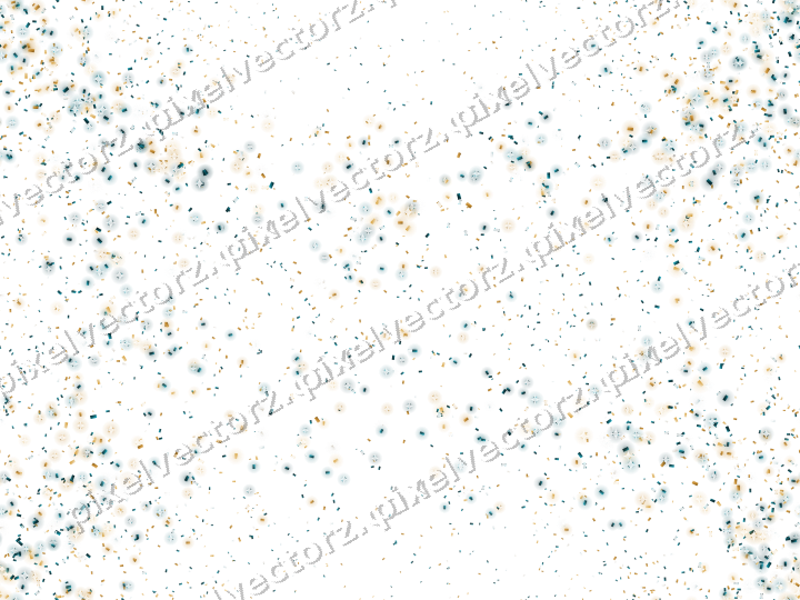 Nahtloser Glitzerkranz aus Konfetti auf transparentem Grund