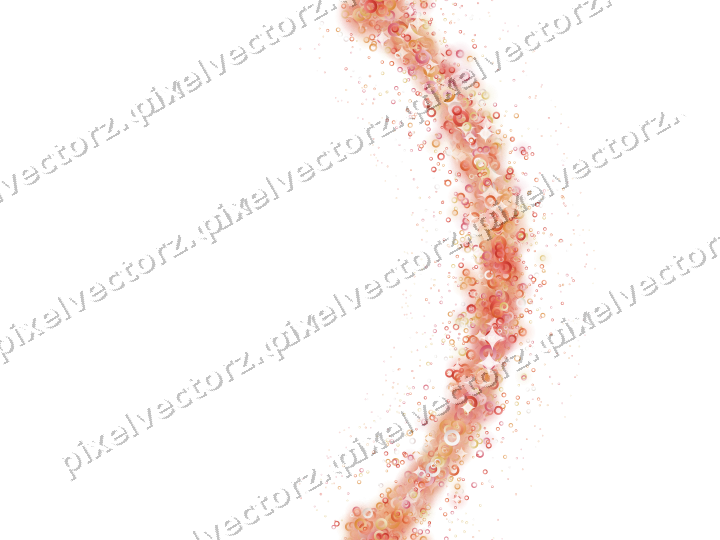 Nahtloser Glitzerbogen aus Ringen in Rot auf transparentem Grund