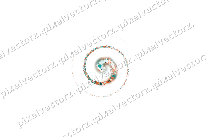 Nahtlose Glitzerspirale aus Sternen und Herzen auf transparentem Grund