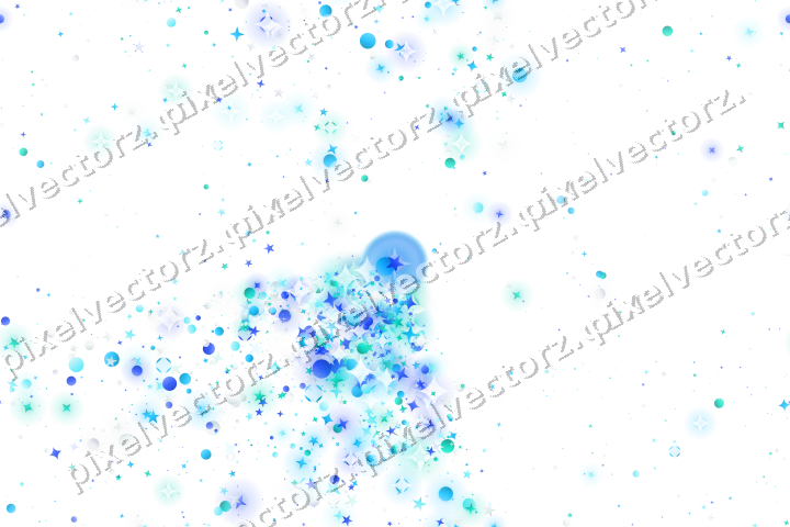 Nahtloser Glitzerfächer aus Sternen und Funken auf transparentem Grund