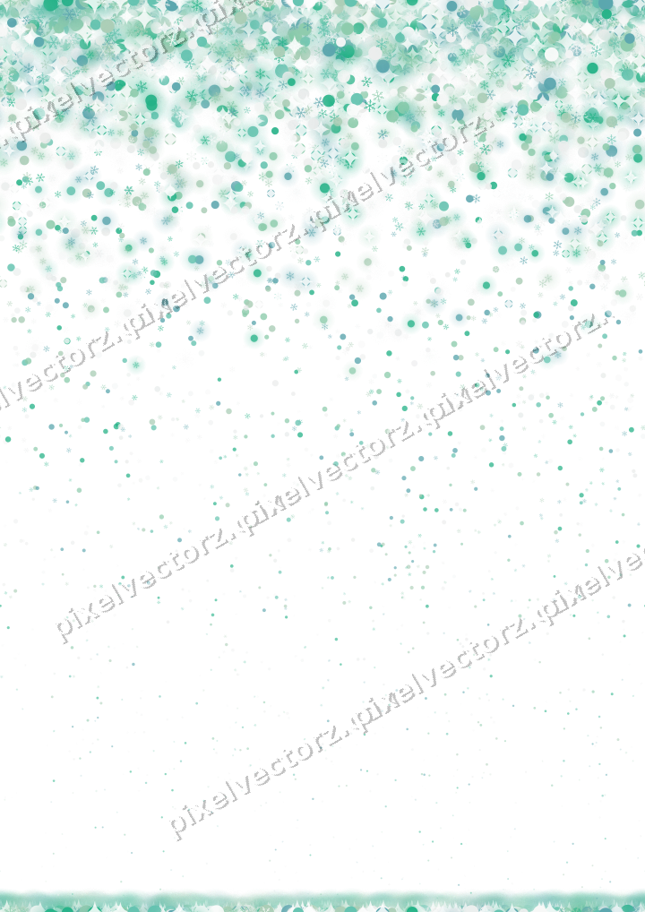 Nahtloser Glitzerregen in Grün und Petrol auf transparentem Grund