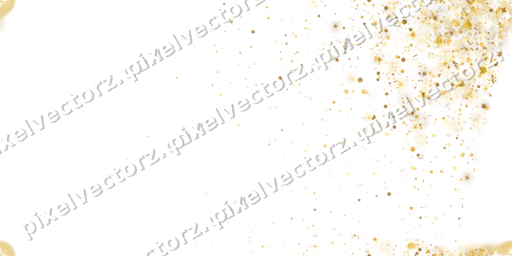 Nahtloser Glitzerfächer aus Sternen und Funken auf transparentem Grund