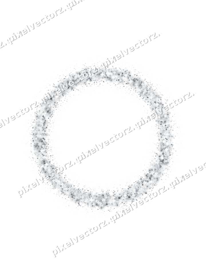 Nahtloser Glitzerkranz in Blassblau auf transparentem Grund
