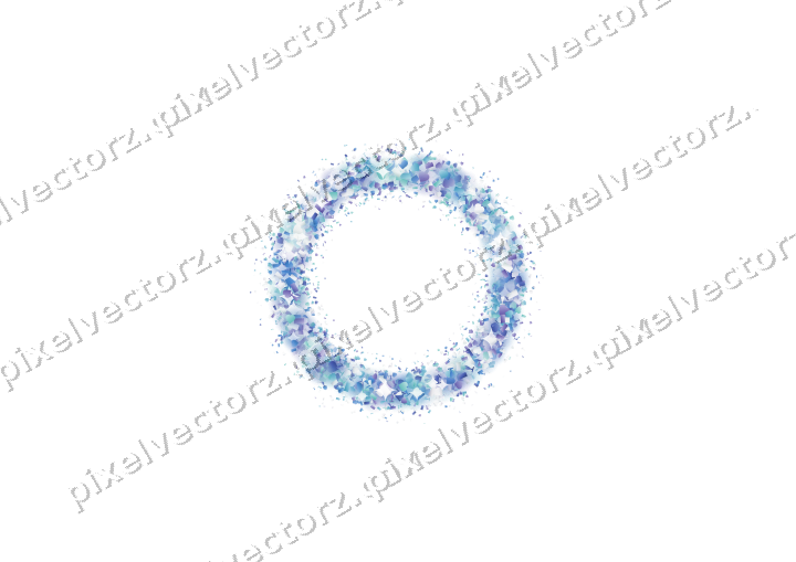 Nahtloser Glitzerkranz in Blau und Türkis auf transparentem Grund