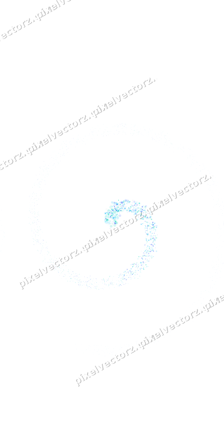 Nahtlose Glitzerspirale aus Sternen und Rauten auf transparentem Grund