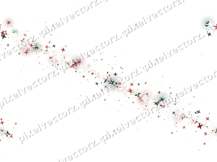 Nahtloses Glitzerband aus Sternen in Dunkelrot auf transparentem Grund