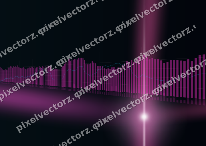 Leuchtender Neon Diagramm Hintergrund in Magenta und Violett