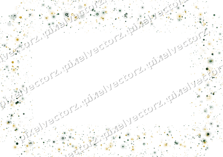 Nahtloser Glitzerrahmen aus Funken und Punkten auf transparentem Grund